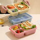 Ljojo 3-Compartment Lunch Box for Kids, Leak-proof Bento Box, Microwave Safe
