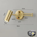 Adjustable Swing Arm LED Wall Lamps Touch Sensor Sconce Lights Ljojo Modern Decor Bedside
