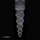 Ljojo Luxury Crystal Staircase Chandelier for Hotel Villa Bedroom Lighting