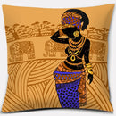 Ethnic African Women Pillowcase by Ljojo | Polyester Cushion Cover for Car & Sofa