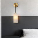 Luxury Spanish Snow Marble Wall Lamp for Living Room, Solid Copper & Alabaster, Indoor Home Decor by Ljojo