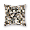 Ljojo Luxury Gold Black Geometric Marble Stripe Pillowcase