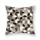Ljojo Luxury Gold Black Geometric Marble Stripe Pillowcase