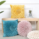 Ljojo 3D Sunflower Velvet Cushion Cover: Handmade Small Daisy Flower Throw Pillow