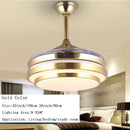 Ljojo Brushed Nickel Modern Luxury LED Ceiling Fan 42 Inch - Silent Home Decoration Fixture