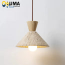 Modern Travertine Wood Pendant Light LED Hanging Chandelier for Dining Room Kitchen Island Bedroom by Ljojo