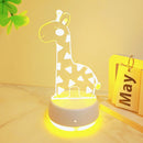 3D Cute Giraffe Night Light - Decorative USB Ambient Light for Birthday and Christmas by Ljojo
