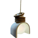 Ljojo LED Pendant Lamp: E27 Bulb, Resin, Adjustable Cord, Indoor Lighting