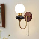 French Retro Wall Lamp Solid Wood Lighting for Bedroom & Living Room by Ljojo