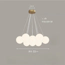 Ljojo Modern Opal White Spherical Pendant Light for Living Room and Kitchen Lighting