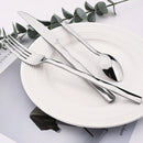 Ljojo 24pcs Stainless Steel Cutlery Set with Diamond Handle