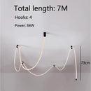 LED Ceiling Chandelier: Braided Hose Lamp for Living Room. Nordic Style Home Decor by Ljojo.
