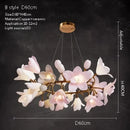 Ljojo French Designer Pink Flower Chandelier for Living Room Kitchen Island - Custom Pendant Fixture