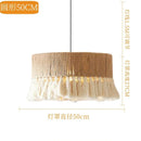 Hemp Rope Pendant Light Chandelier Bohemian Ceiling Hanging - Ljojo