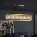 Ljojo Luxury Water Glass Chandelier: Modern LED Lighting Fixture for Home Decor