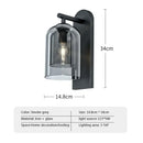 Ljojo Luxury Double Glass Wall Lamp: Modern Nordic Design for Home, Restaurant, or Staircase