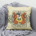 Ljojo Lucky Cat Mount Fuji Art Cushion Cover - Japanese Style Throw Pillow