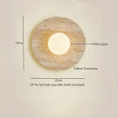 Ljojo LED Wall Lamps: Nordic Minimalism Bedroom & Living Room Light, Yellow Travertine