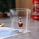 Ljojo 3D Christmas Theme Glass Mug Cup - 300ml - Creative Gift for Girls, Kids, Lovers