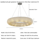American K9 Crystal E14 LED Pendant Light | Modern Iron Hanging Lamp by Ljojo