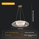 Ljojo Modern Circular Pendant Light Fixture for Minimalist Bedroom and Living Room Decor
