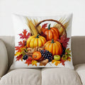 Autumn Maple Leaves Decorative Pillow Cover by Ljojo for Sofa, Bedroom, Car