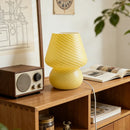 Korean Mid-Century Mushroom Glass Table Lamp | Ins Style Bedroom Decor by Ljojo