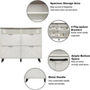 Ljojo™ Shoe Storage Cabinet with 4 Flip Drawers and Open Shelves