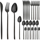 Ljojo 24-Piece Stainless Steel Cutlery Set Christmas Dinnerware Silverware Set