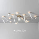 Italian Minimalist LED Chandelier Lighting for Living Room Stairwell by Ljojo