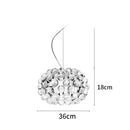 Ljojo Modern Acrylic LED Chandelier in Transparent Gold for Indoor Lighting