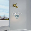 Ljojo Multi Color Glass Ball Pendant Light Modern Iron Ceiling Fixture
