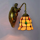 European Stained Glass Mermaid Wall Lamp for Bedroom - Ljojo Aisle Staircase Light
