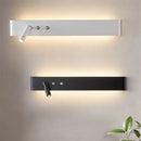 Ljojo Long Strip Wall Lamp with Switch - Nordic Style Bedside Background Light