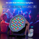 Ljojo™ 36LED RGB Par Light Set for DJ Disco Party Concert Wedding