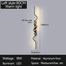 LED Wall Sconce Light 80/100CM Long Strip Bedroom Decor Irregular Black Lamp Ljojo