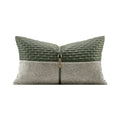 Ljojo Luxury Horsehair Leather Sofa Waist Pillow 30x50cm Silver-Green