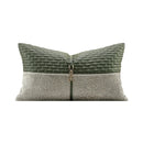 Ljojo Luxury Horsehair Leather Sofa Waist Pillow 30x50cm Silver-Green