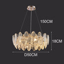 Ljojo Luxury Crystal Living Room Chandelier | Modern Dining Room Pendant Lamp Fixtures