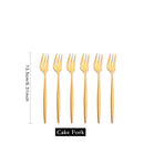 Ljojo Matte Gold Tableware Cutlery Set Stainless Steel Flatware Kitchen Dinner