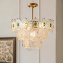 Emerald Green Glass Chandelier for Bedroom and Living Room by Ljojo