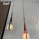 Modern Luxury Brown Leather Restaurant Pendant Lamp Designer Creative Personality Art Bar Counter Bedroom Bedside Lamp by Ljojo
