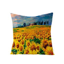 Ljojo Maple Leaf Sunflower Pillowcase for Living Room Bedroom Decor, 45*45cm