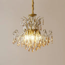 French Crystal LED Pendant Light: Romantic Bedroom Luxury Lamp by Ljojo