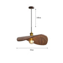 Walnut LED Pendant Lamp Modern Minimalist Dining Room Chandelier by Ljojo