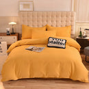 Ljojo 2024 Luxury Cotton Thickened Solid Color Four-Piece Set