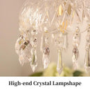 French Retro Glass Hanging Light LED Chandelier Indoor Luxury Art Bedroom Bar Restaurant Pendant Lamp
