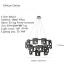 Modern Amber Glass Chandelier Luxury Hanging Lamp Home Decoration for Living Room by Ljojo
