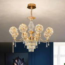 Ljojo Luxury Crystal Chandelier: Modern Living Room & Bedroom Pendant Light Fixtures