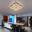 Ceiling Lights Chandelier Modern Silvery LED Remote Control Fixture by Ljojo for Living Room Bedroom